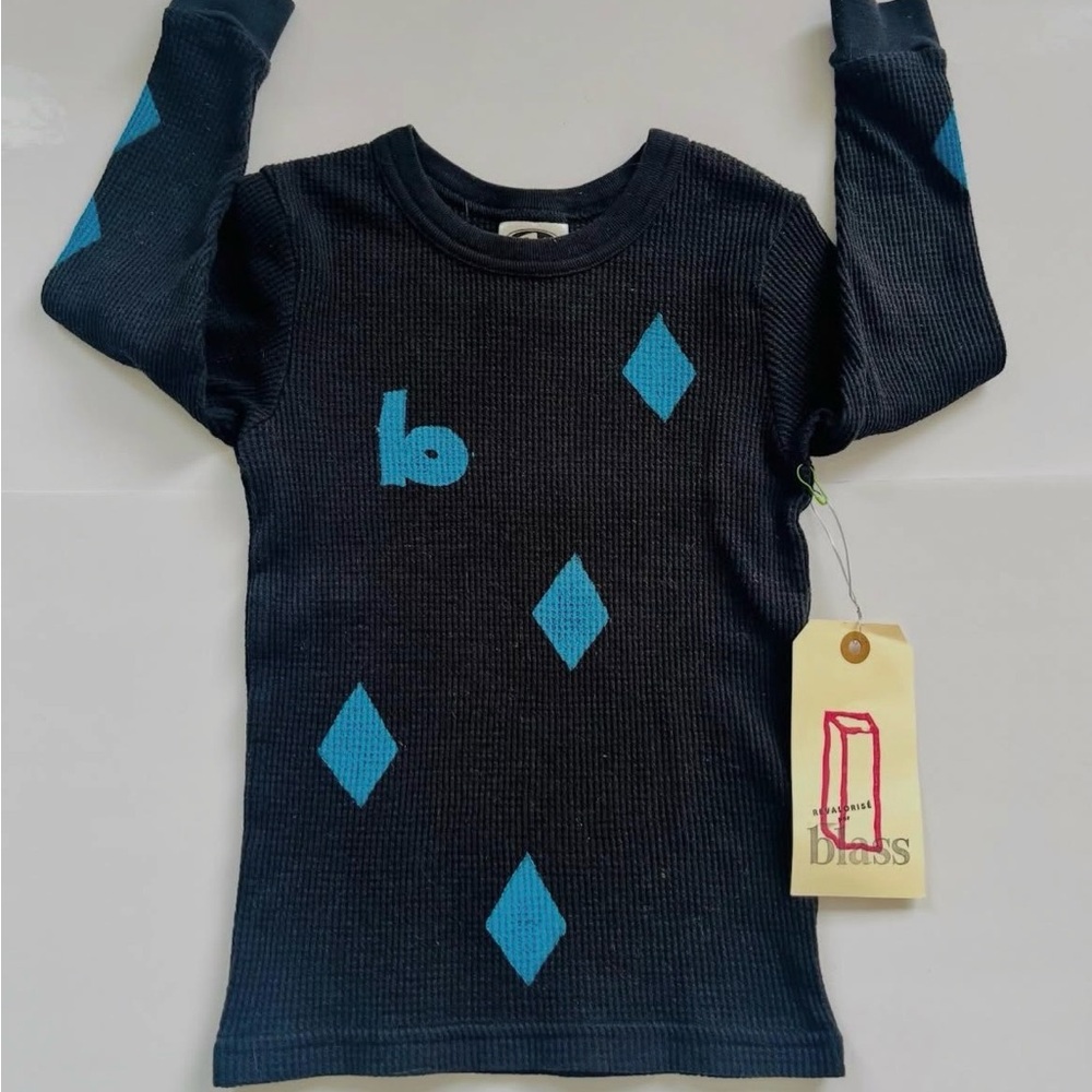 Vintage Blass Upcycled Kids Long Sleeve Thermal Top
